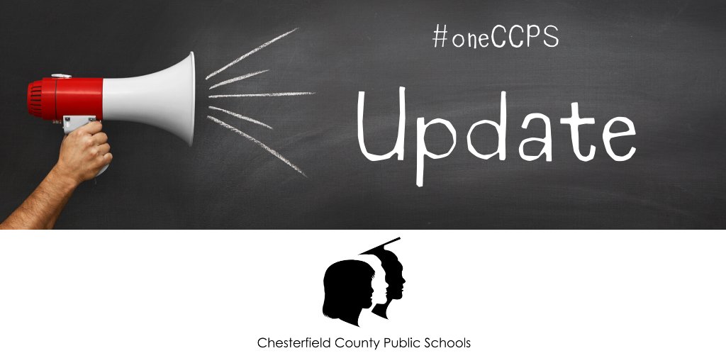 ** Chesterfield County schools and school division offices will be closed through at least April 13. At this time, we hope to reopen schools and school division offices on Tuesday, April 14. **

For the entire #oneCCPS update, please visit: mychesterfieldschools.com/coronavirus-in…