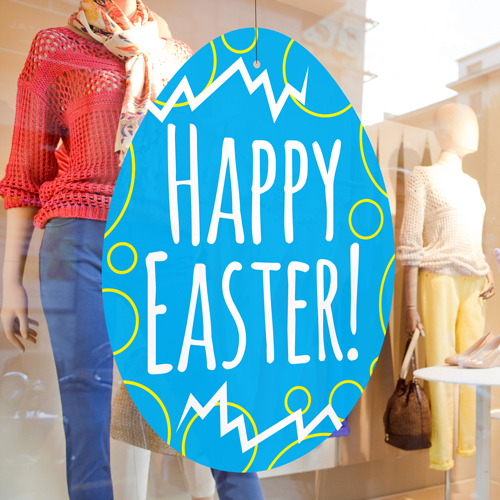 Graphics_UK's tweet image. EASTER EGG HANGING MOBILE SIGN
Grab attention with these large double sided 'Egg' shape hanging signs / ceiling mobile display decorations.
Ideal for hanging in-store or in your shop window using coloured thread OR optional window hooks.
graphicsuk.com/product-page/e…