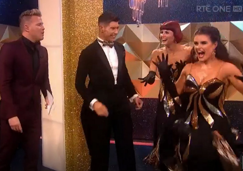 Clrhmly2's tweet photo. @DWTSIRL Final memories - some screencaps of @RyanAndrews17 @GiuliaDotta &amp; @KarenDWTS dancing the American Smooth Trio dance https://t.co/A7iE2XABjD