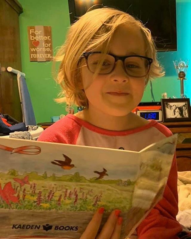 Let’s keep reading! One of our Pumas is reading “Carla’s Ribbons.”