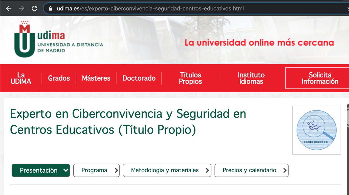 Sábado 21/03: Seminario Ciberproblemas y ciberderecho. Programa: 11:15 h. Ciberproblemas (Prof. Dr. Abel Glez.) y 12:00 h. Ciberderecho (Profa. Natalia Medina). Del título de Experto en Ciberconvivencia y ciberseguridad de <a href="/UDIMA/">Universidad UDIMA</a> y <a href="/forensetec/">forensetec</a> Acceso en eu.bbcollab.com/guest/f3c6b99c…