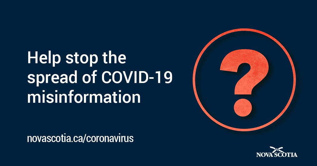 How can you help stop the spread of #COVID19 misinformation?

 1⃣ Follow official accounts like <a href="/nshealth/">Health & Wellness</a> &amp; <a href="/GovCanHealth/">Health Canada and PHAC</a>
2⃣ Check the source before you share
3⃣ Help point people on social media to credible information
4⃣ Share public health messaging