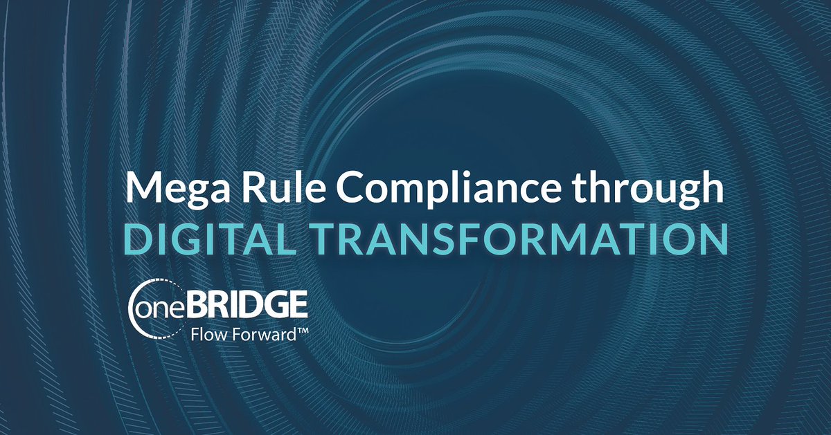 OneBridgeSln's tweet photo. OneBridge: Mega Rule Compliance through Digital Transformation - https://t.co/MDO6vsAkQN #machinelearning #datascience #megarule https://t.co/RJNyoWx7Wq