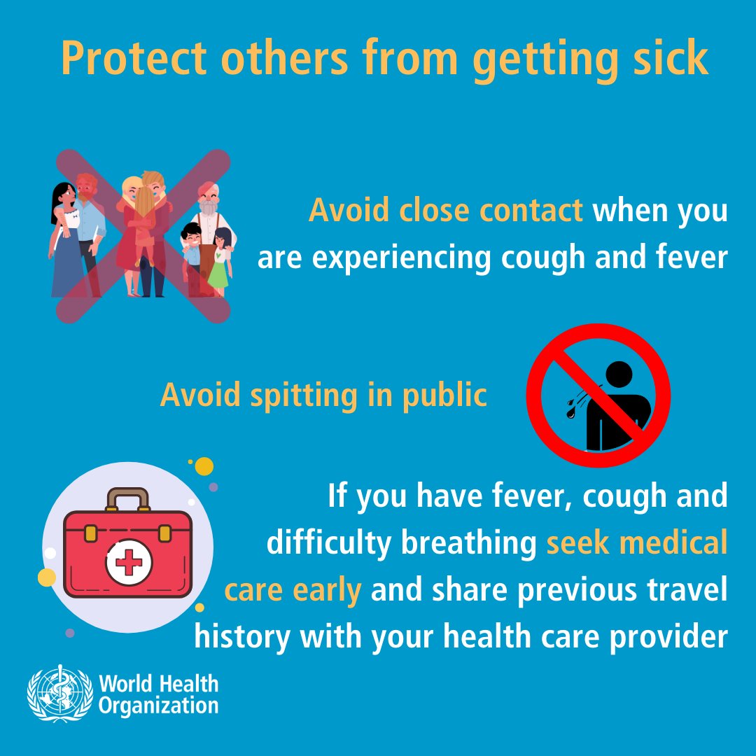 Protect yourself and others from getting sick. Here are some helpful tips and reminders from the World Health Organization. 

#SportsPT #Covid_19 #sicknessprevention #Tips #WednesdayWisdom