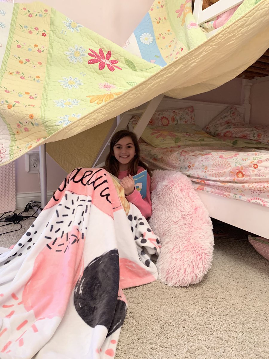 Madeline's reading fort.