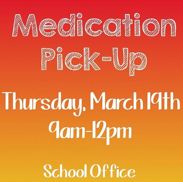 If your child has medication in the nurses office, please stop by tomorrow from 9-12 am to pick it up. #sd81engage #washington81 ift.tt/2xR32kT