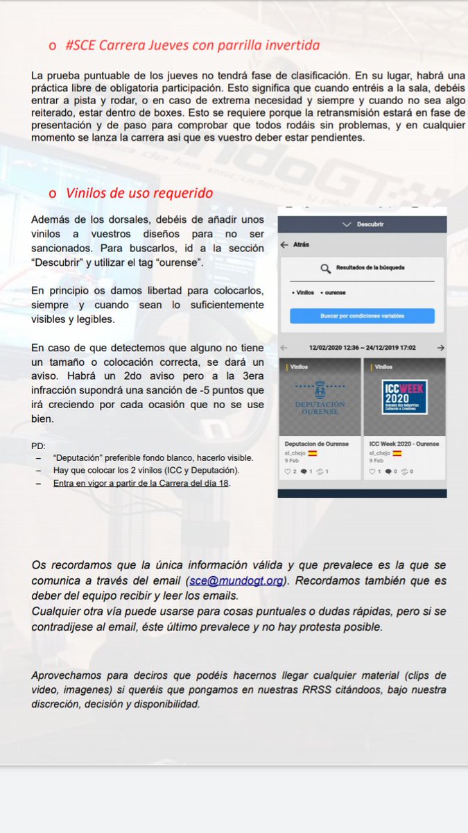 Si <a href="/FonsoCN/">FonsoCN</a> decidió como Direccion de Carrera anularla, la carrera debe ser anulada, ya que cualquier resultado que se "repita" puede ser distinto al de anoche, en el reglamento hay muchas incongruencias y no se puede reiniciar por X equipo cuando está especificado en el Anexo
