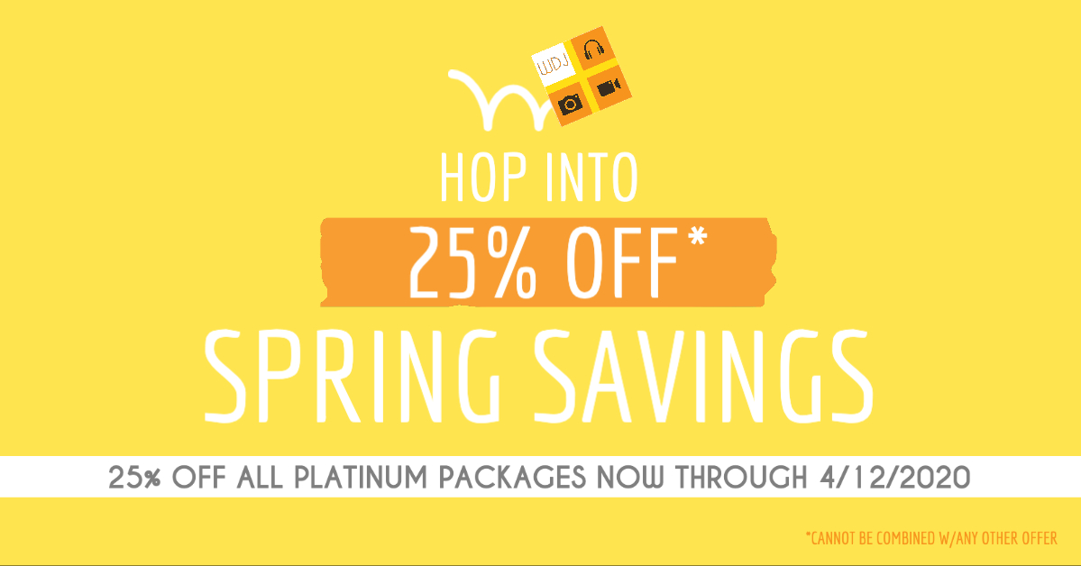 WeddingDJPlus's tweet photo. Now thru April 12th, Get 25% off any Platinum Package booked!🤩

https://t.co/EODp6QPLDO

#Hurry #OnThePandemicUpside #WeddingPhotography #WeddingDJ #WeddingVideography #WeddingDJPlus https://t.co/94cHfFBnAN