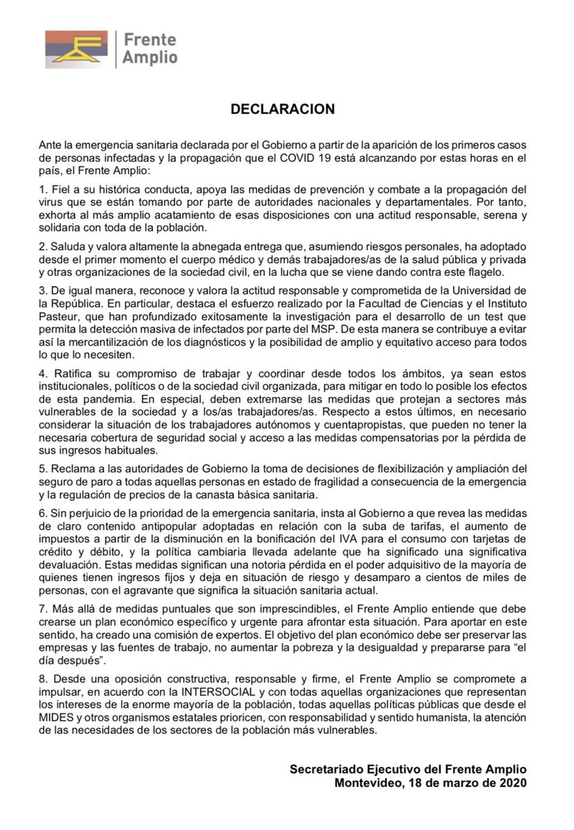 Arbeleche se niega a hablar sobre medidas para frenar el dólar y mantiene el aumento de las tarifas y del pago de IVA con medios electrónicos. Con el actual escenario, se requieren respuestas claras y medidas que no le peguen al bolsillo de la ciudadanía. Nuestra propuesta👇🏻