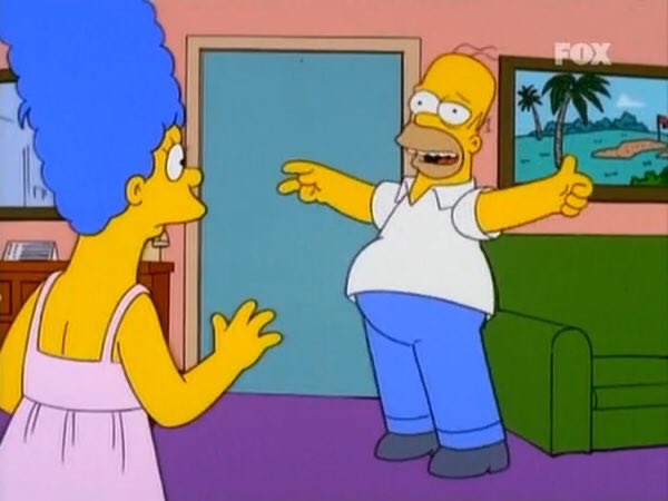 Sabes cuantas jarras de jugo de pomelo tomé hoy Marge?
15