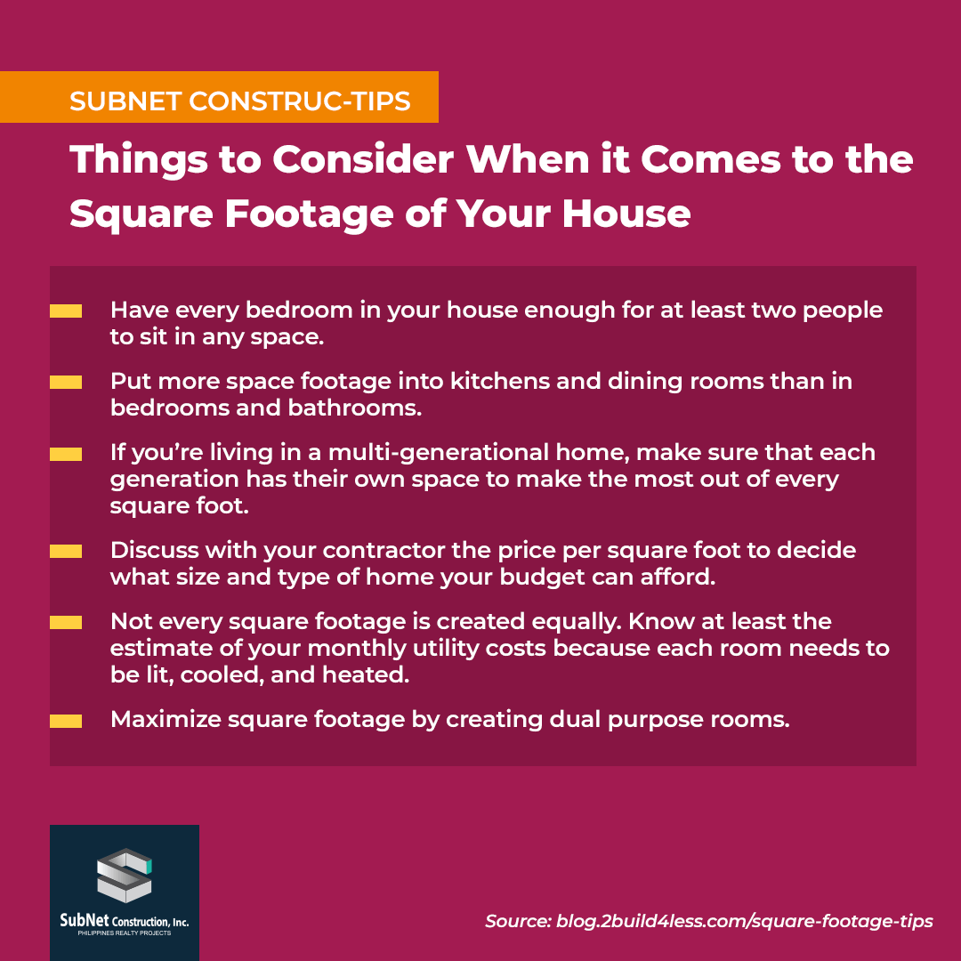 SubnetConstruct's tweet photo. SUBNET CONSTRUC-TIPS: Things to Consider When it Comes to the Square Footage of Your House 

Read full article at: https://t.co/1N2CO1T3h6 https://t.co/wUsP9rLJaj