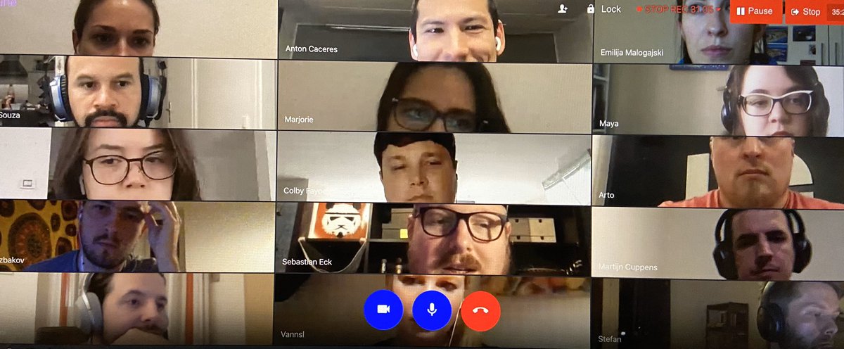 Online evening catch up with our awesome speakers ✅ Canada, USA, Italy, Austria, Finland, Belgium, Germany all in one call, this is how we build the bridges. Thank you everyone!💜💙❤️#frontconf