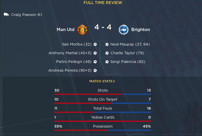 BurtyPlays's tweet photo. So a regular of the stream, @RealDGGHD recommend his abomination of a tactic.
The game was entertaining but his tactic is just mental ๐ #FM20 #MUFC #OneAtTheBack https://t.co/rmeYXyB8GO