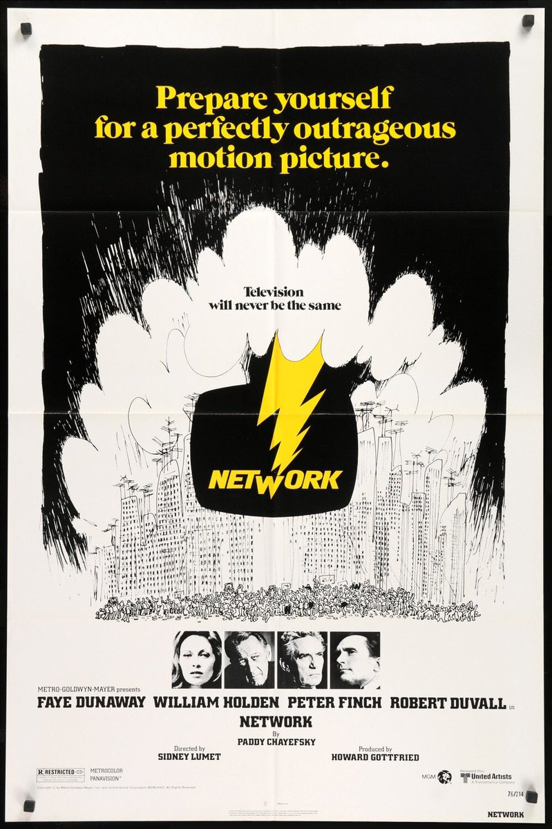 Network (1976)- Very relevant satire about news networks- Very good dark comedy critique on the news broadcast industry