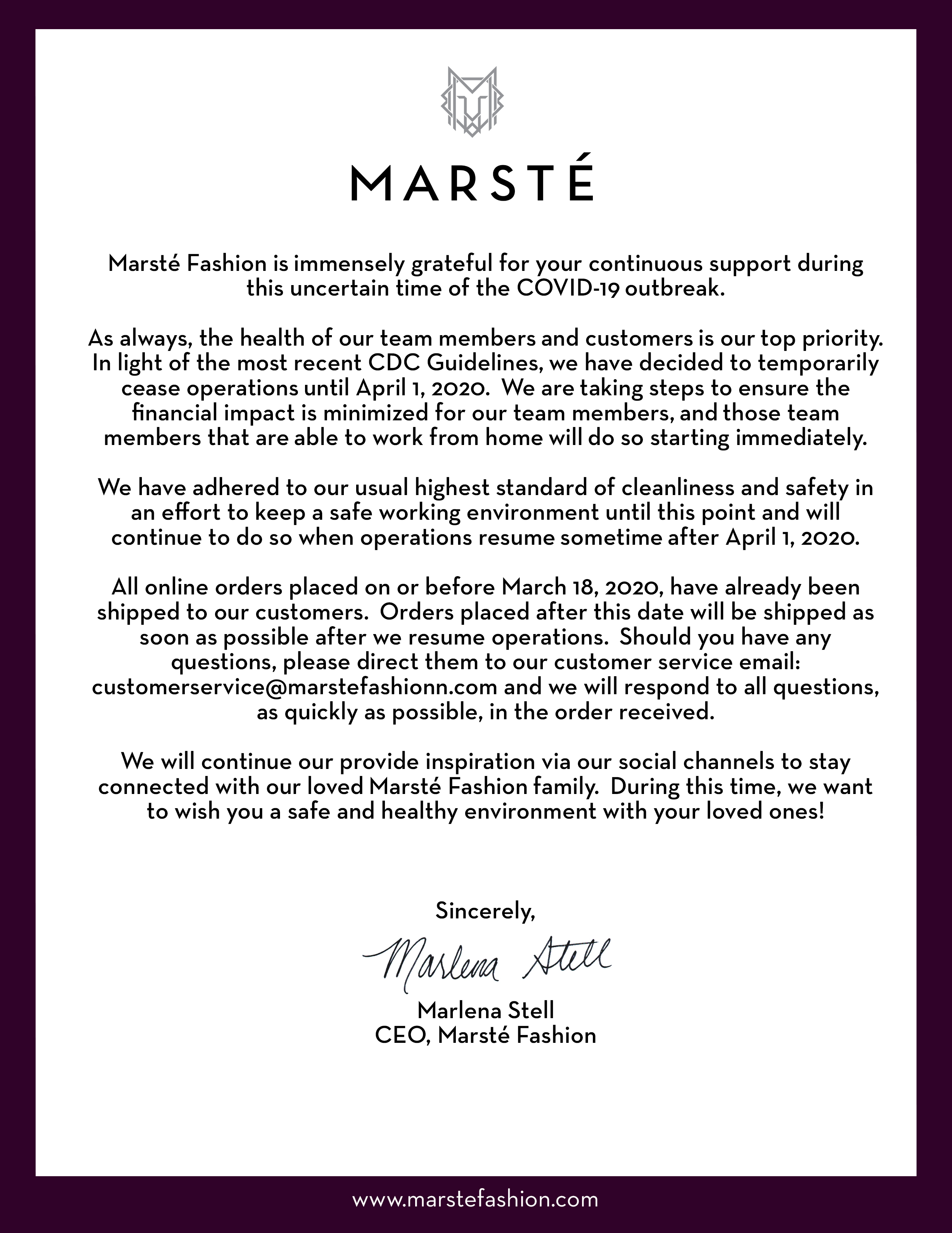 Marste fashion best sale website
