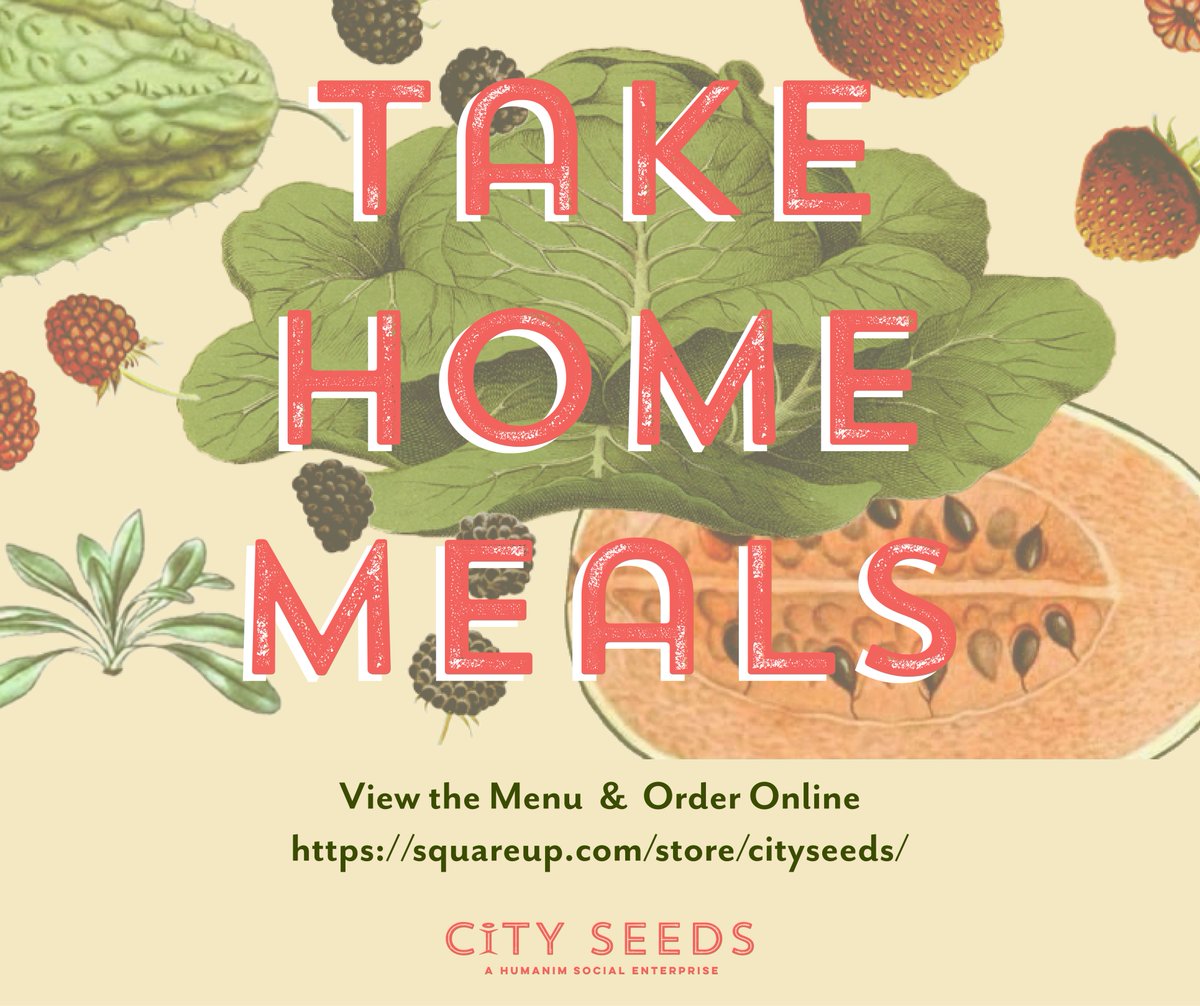 Now offering Take Home Meals! We believe that everyone deserves to have access to food essentials. As we continue to work together to keep our community healthy (&amp; practice #socialdistancing!) –  our kitchen is providing curbside pick-up meals. squareup.com/store/cityseed… #Baltimore