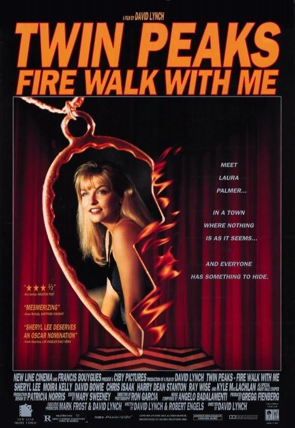 Twin Peaks: Fire Walk with Me (1992)- prequel to the Twin Peaks series- helpful to watch after watching Twin Peaks because it answers a lot of question - good cinematography but I mean it’s Twin Peaks so- prob don’t watch til you watch the series or you’ll b confused