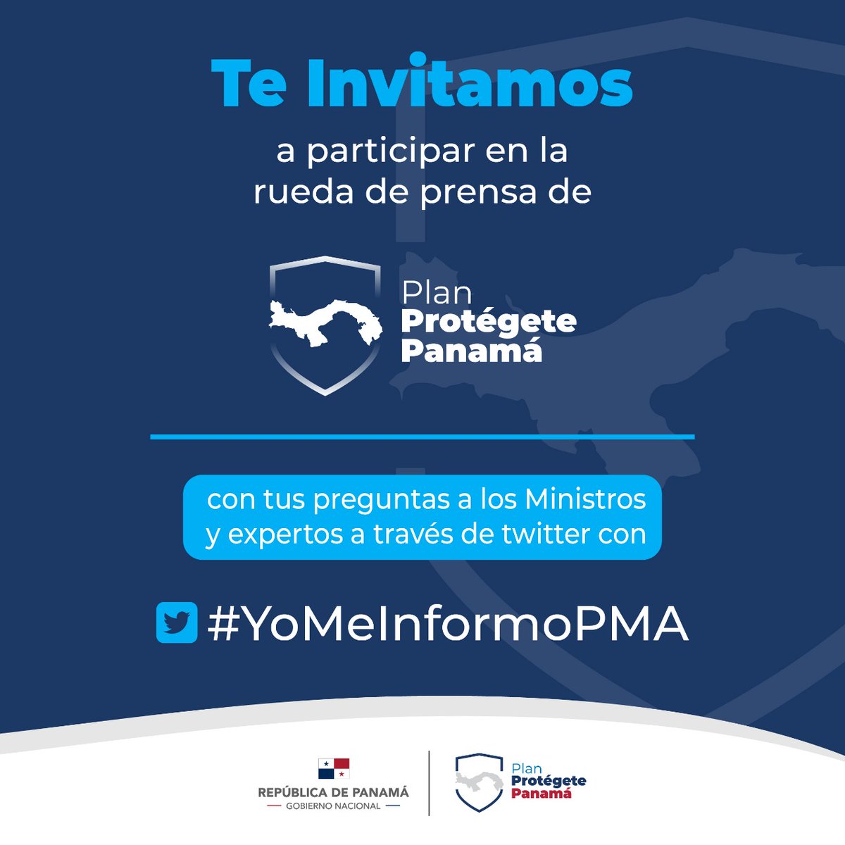 MINSAPma's tweet photo. A partir de hoy puedes participar activamente en la conferencia de prensa a través de Twitter. Envíanos tus preguntas con el hashtag #YoMeInformoPMA. https://t.co/tKTDVJlXzU