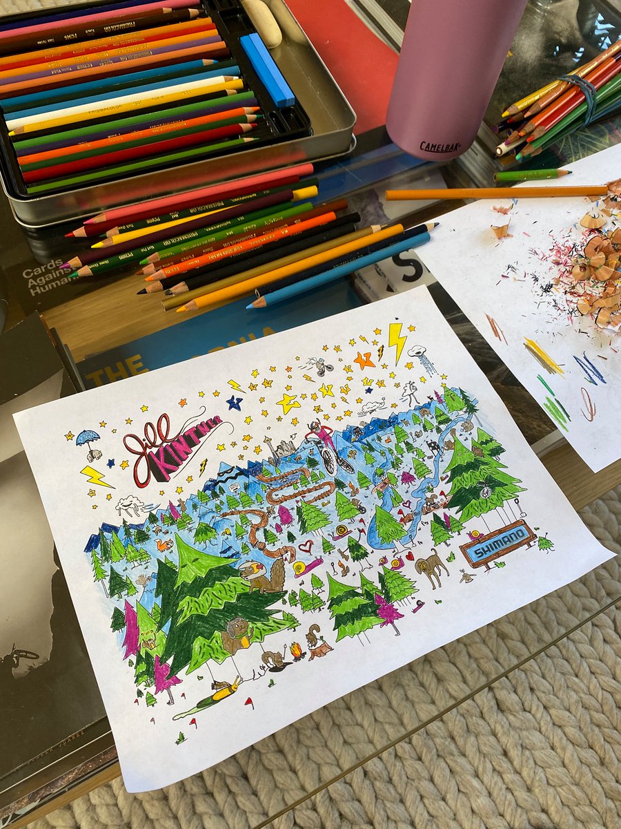 RideShimano's tweet photo. Did you know that in addition to being one of the fastest women on two wheels, @JillKintner is also a talented artist? She's made a printable version of her coloring poster available for download on her website. 

🎨 https://t.co/rQl4zG12Th https://t.co/1Qti7tNCha