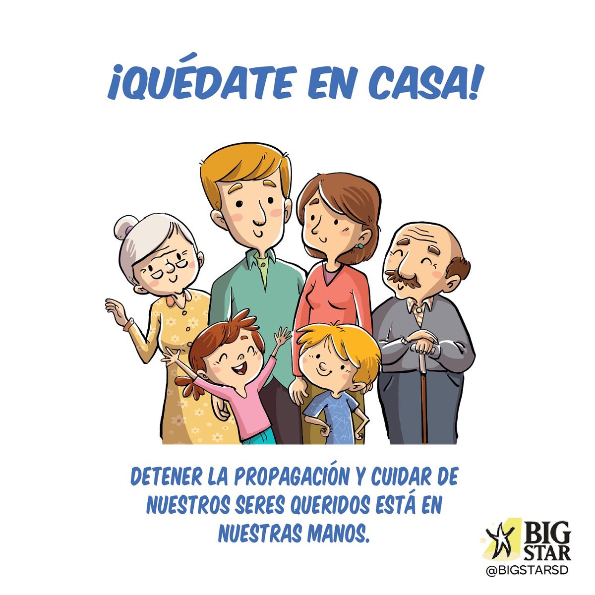 bigstarsd's tweet photo. ¡Quédate en Casa!⁣
Detener la propagación y cuidar de nuestros seres queridos está en nuestras manos.⁣
⁣
#PrevenirCOVID19 #FamiliaBigstar #covid19 #bigstarsd https://t.co/TU5spnwPYX