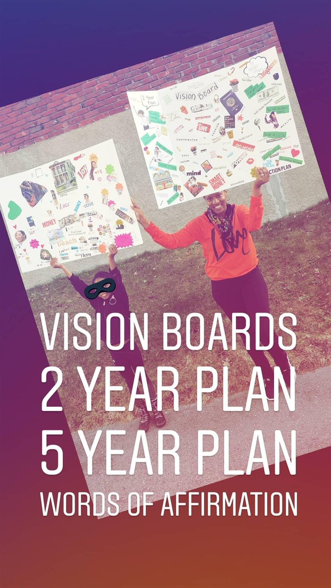KLoniSky's tweet image. Today my 7 years old and I made Vision Boards. 2 year plan, 5 year plan combined with Words of Affirmation. 
#FowardThinking