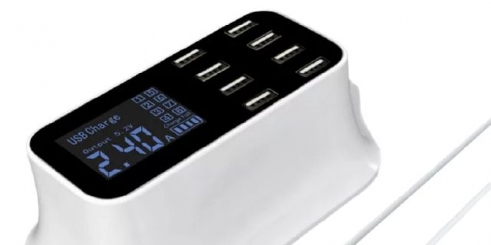 OShop545's tweet image. #electronics8 USB Port Universal Phone Charger with Smart LED Display for US/EU/UK plugs for For iPhone Samsung Xiaomi LG Huawei etc.