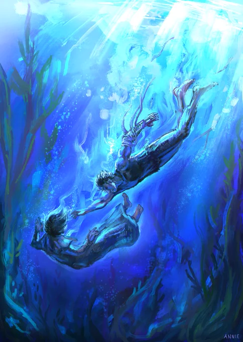 "... anytime she stands next to water, nothing good ever comes of it ..."🌊

#guts #casca #berserk 