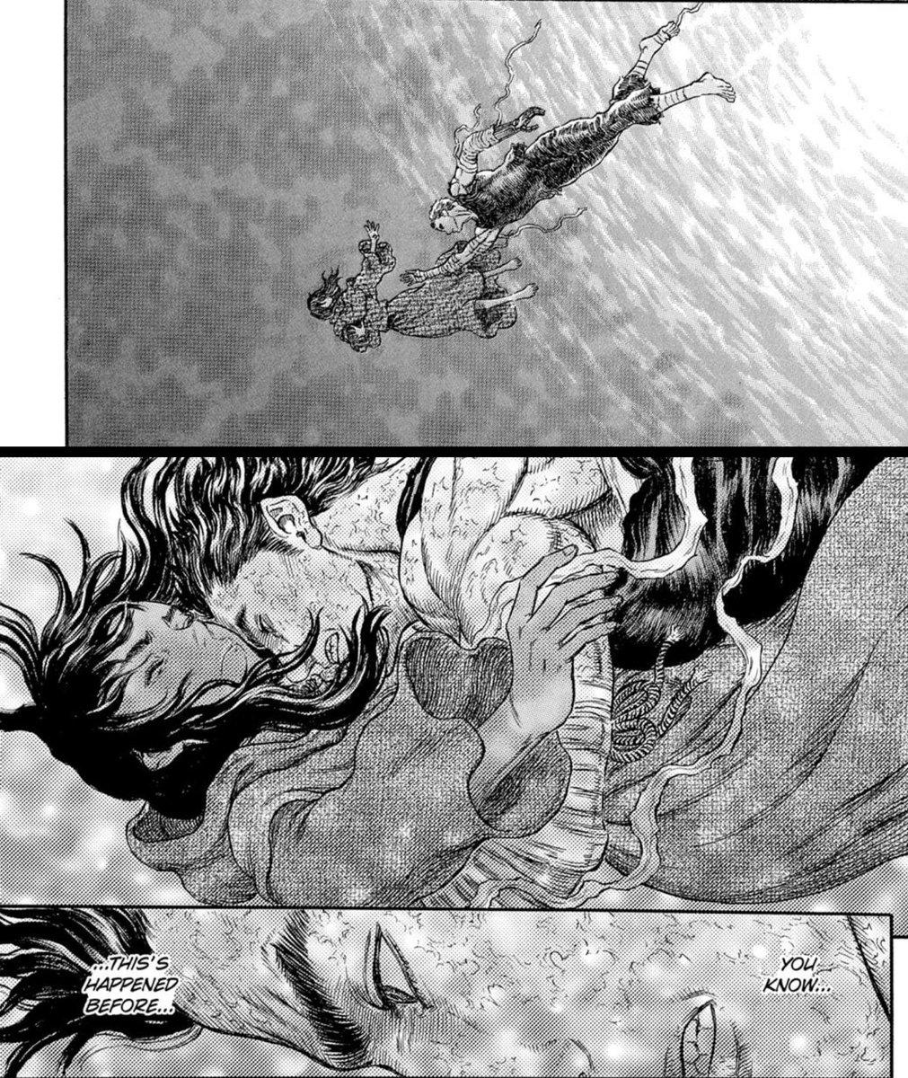 "... anytime she stands next to water, nothing good ever comes of it ..."🌊

#guts #casca #berserk 