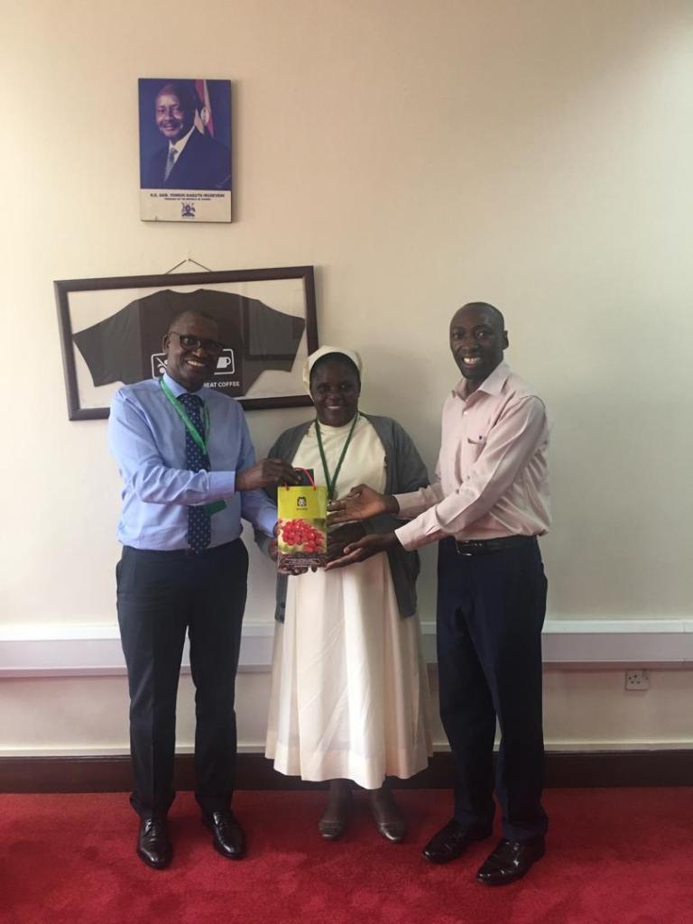 millersocent's tweet photo. Here's some good news - Today Sister Judith Barnabas of IHM Reparatrix Sisters and Sisters' Blended Value Project received 6k free coffee seedlings from @CoffeeUganda, brokered by #GSBI Alum @NUCAFE95. 
#millersocent #socent #impinv #sbvp @ACWECA @hiltonfound @ACWECAINTL https://t.co/9YvyJp0qR7
