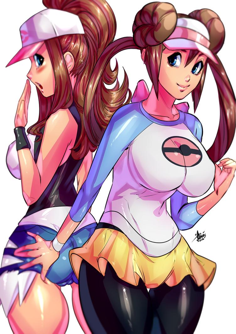 Mei and Touko pokemon-Commission :D This art was deleted from my deviantart...