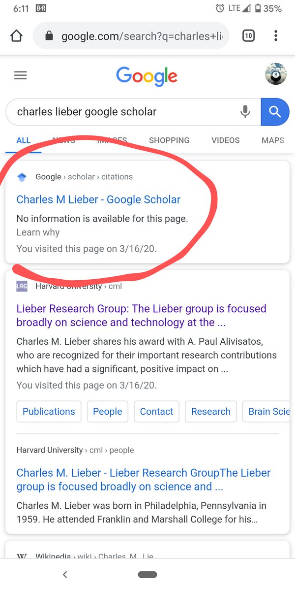 If you try to Google Dr. liebers Google Scholarly page, it does not exist. It's as if his work has been wiped out.