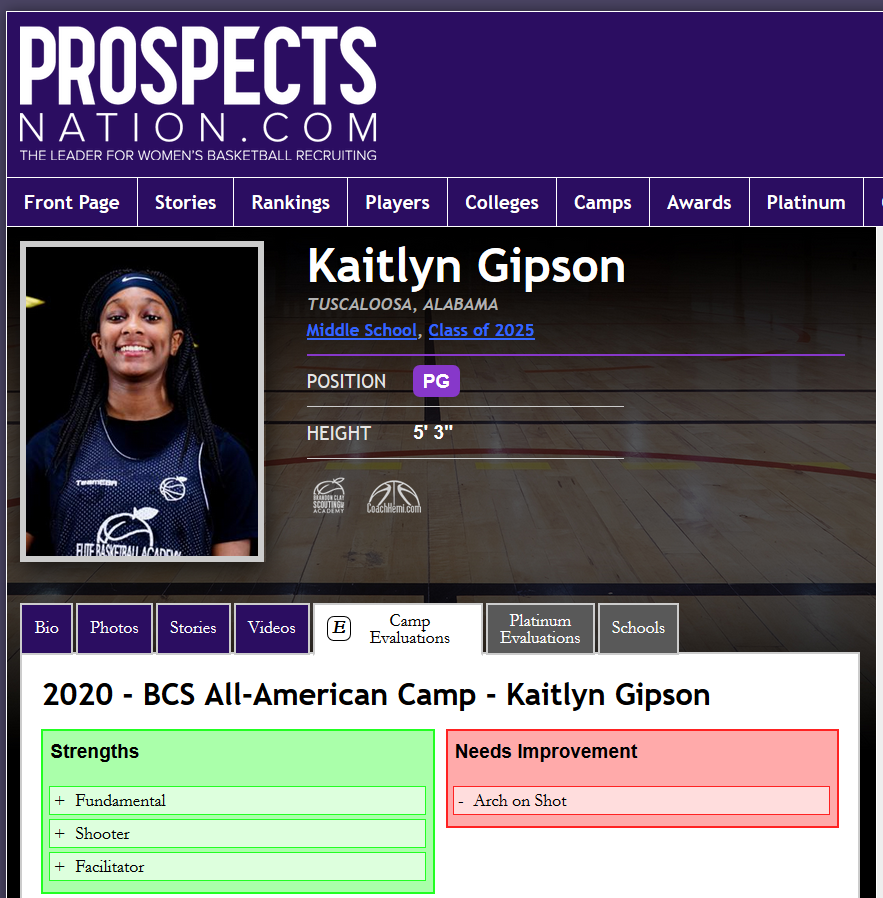 JL_Hemingway's tweet photo. #BCSAllAmerican Evals
'25 Kaitlyn Gipson (AL) has a bright future given her ability to handle &amp; hit open jumpers. 

Her @ProspectsNation is below:
https://t.co/NPWJFbZtZH

#BCSTrainingAcademy August 22-23 | ATL
https://t.co/znBmtI0J69 https://t.co/yAdp88cGk2