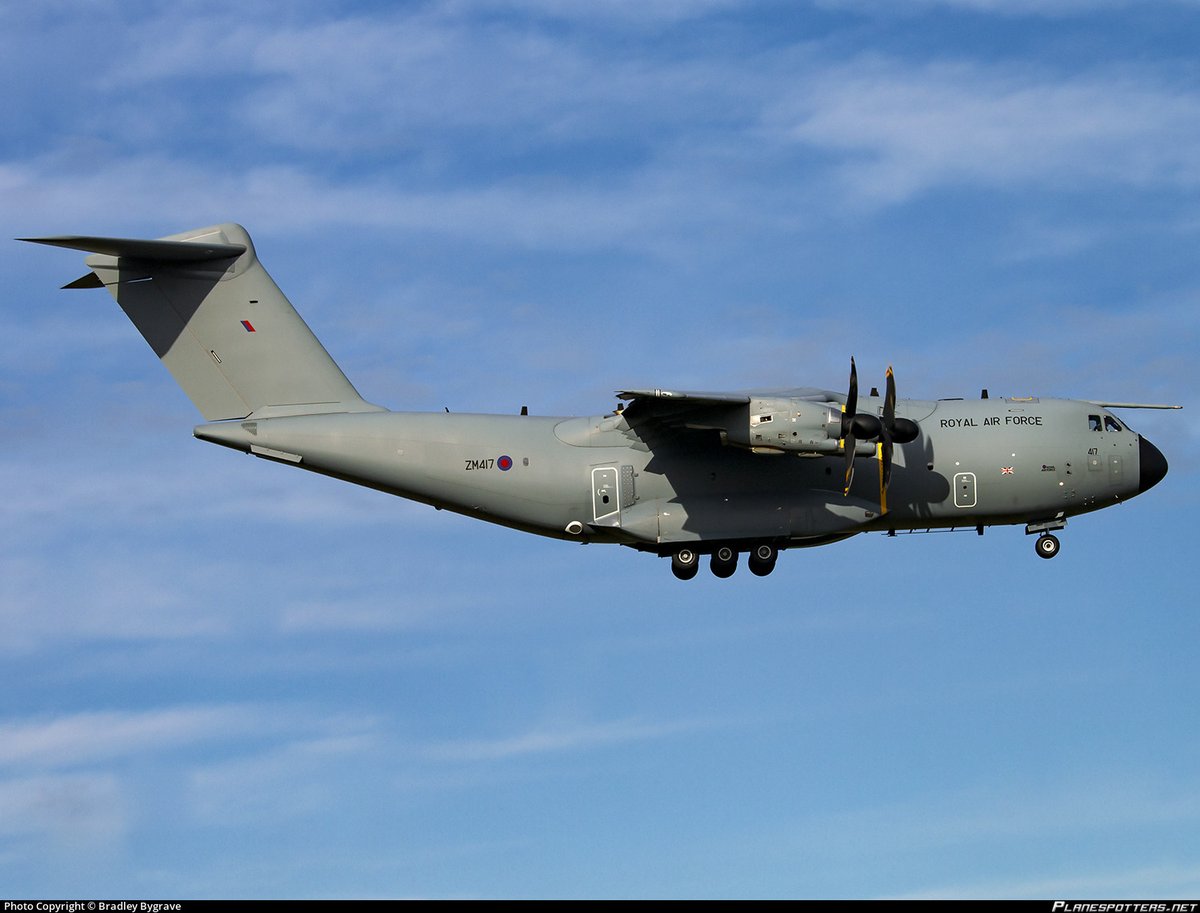 S_Corsto's tweet photo. π¬π§#RAF A400 having a wee scoot up to #Prestwick for a gander, and back home to #BrizeNorton by the looks of it
Callsign: ASCOT473
#43C5EB
Reg.: ZM417
Currently Squawking @ 6440
#A400M #AVGeek https://t.co/hmQxFFO2Wt