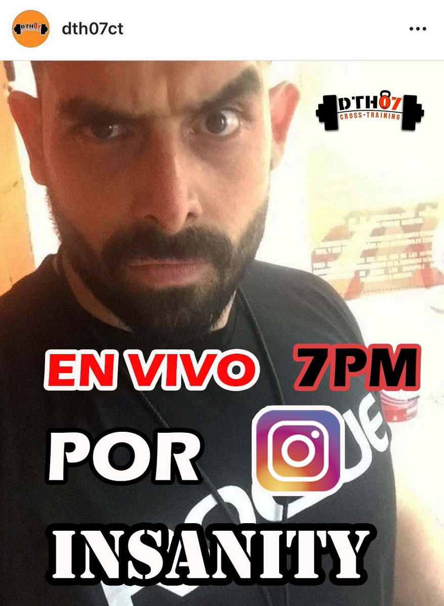 DonTimoteoMx's tweet photo. Te espero este miércoles 18 de marzo  en Instagram de DTH07 para hacer una rutina de aproximadamente 40 minutos de INSANITY con Don Timoteo 🔥🔥🔥 #Quedateencasa https://t.co/nuHTMP2nAi
