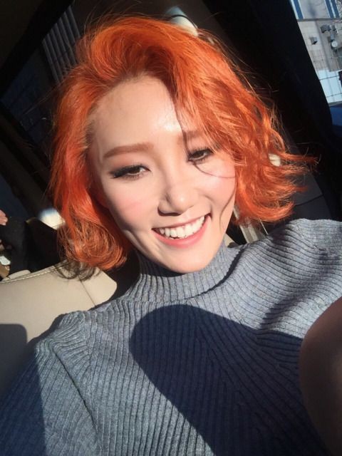 hwasa and jooheoniconic orange hair