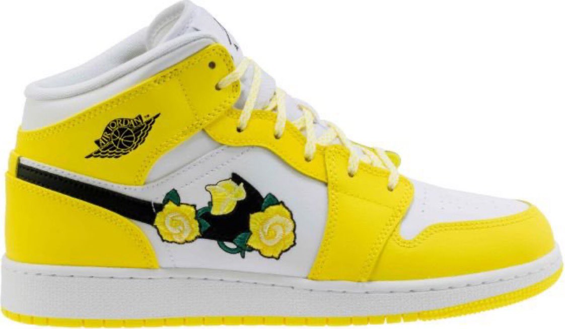 yellow and black jordan 1 grade school
