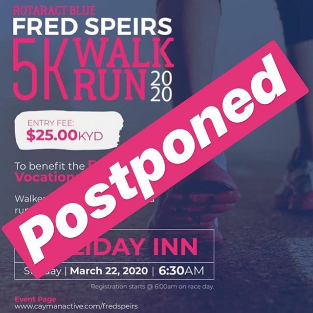 RotaractBlue's tweet image. In accordance with guidelines from the CI Government, we will be postponing our annual Fred Speirs 5k which was scheduled for this Saturday.
.
Our Fred Speirs 5k raises funds which benefit Rotaract Blue’s ‘Fred Speirs Vocational Grant’
.
More information… ift.tt/2Um9MyR
