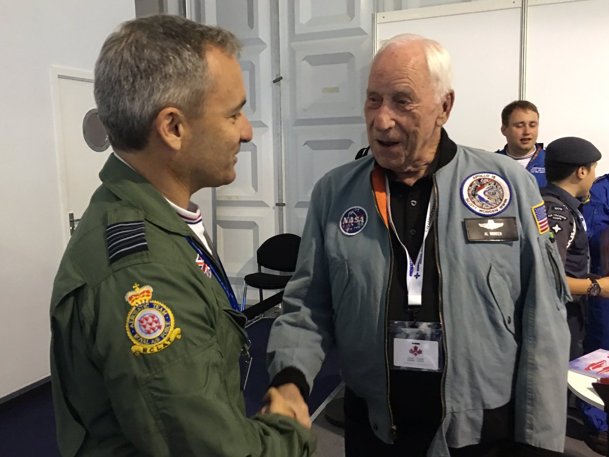 Godspeed Al Worden, honoured to have met you and seen your fondness for the RAF and enthusiasm for flight, Space and #innovation. Look back on our home. #inspiration #Apollo15 #alworden