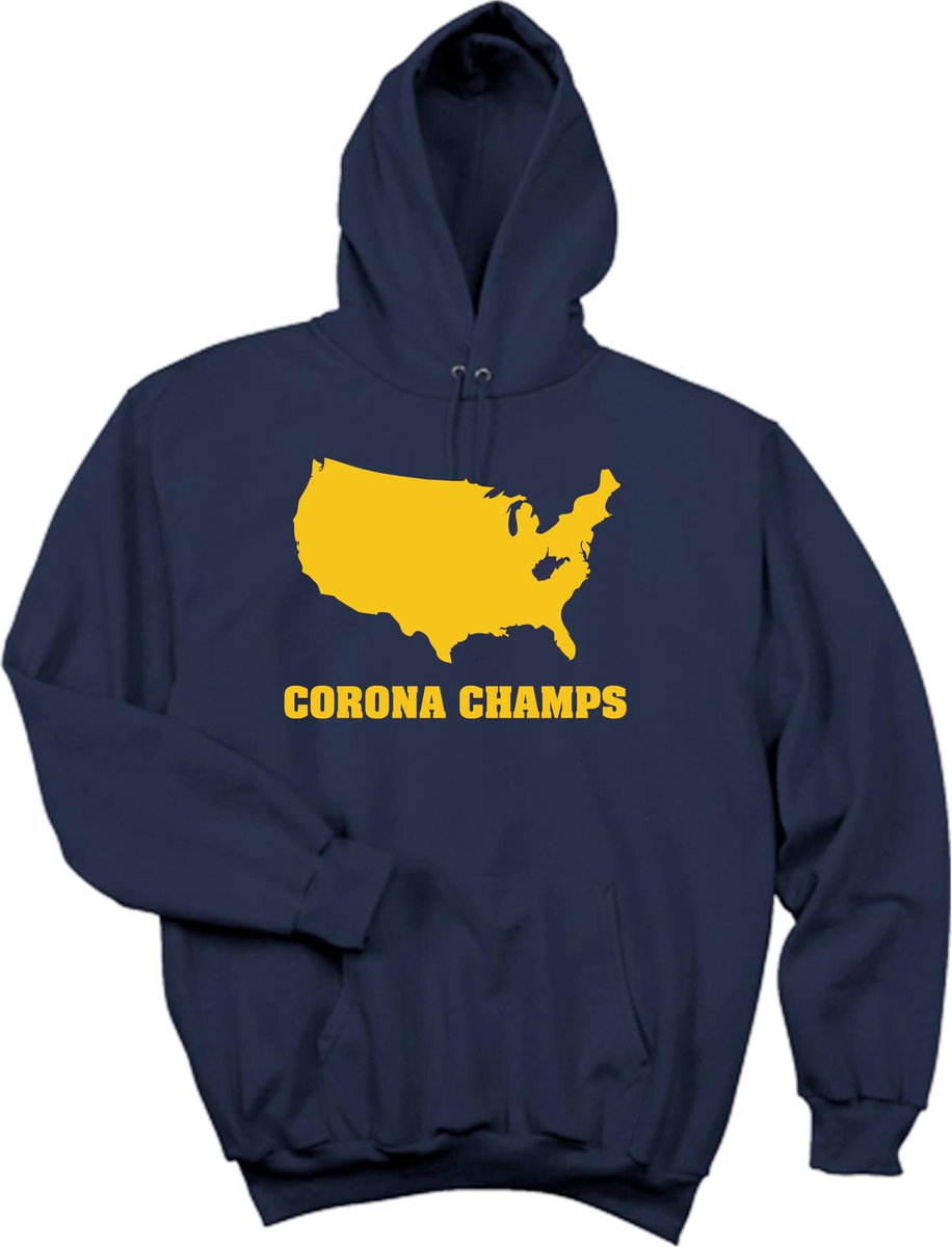CORONA CHAMPS HOODIES NOW AVAILABLE😷 wvugamedaytees.bigcartel.com
