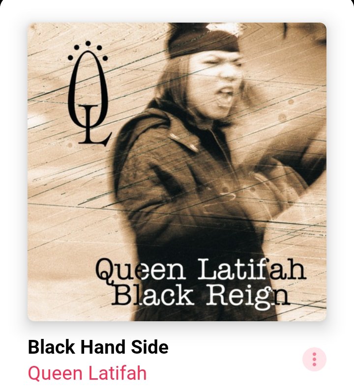 Listen to Earlier
One of Favorite Album
Queen Latifah 
Black Reign 
Happy Birthday Queen! Latifah 