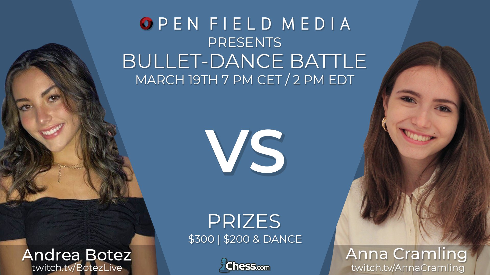 Anna Cramling on X: Andrea Botez and I are having a Bullet-Dance Battle,  where the loser has to dance something of the opponent's choice!! A special  thanks to  for arranging this