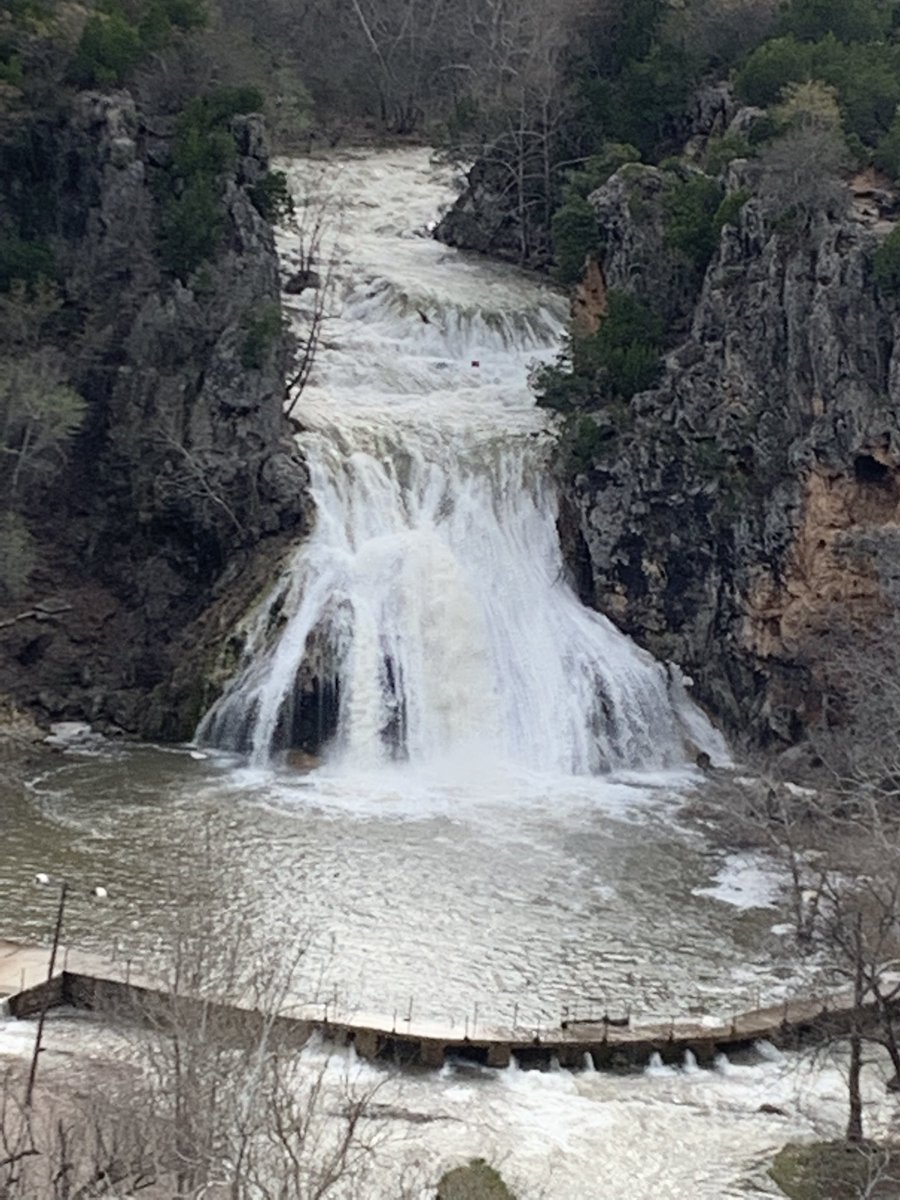 Thomcat070210's tweet photo. Turner Falls was Spectacular today after the Huge rain yesterday !  Omg water https://t.co/hkmHWOo9MS
