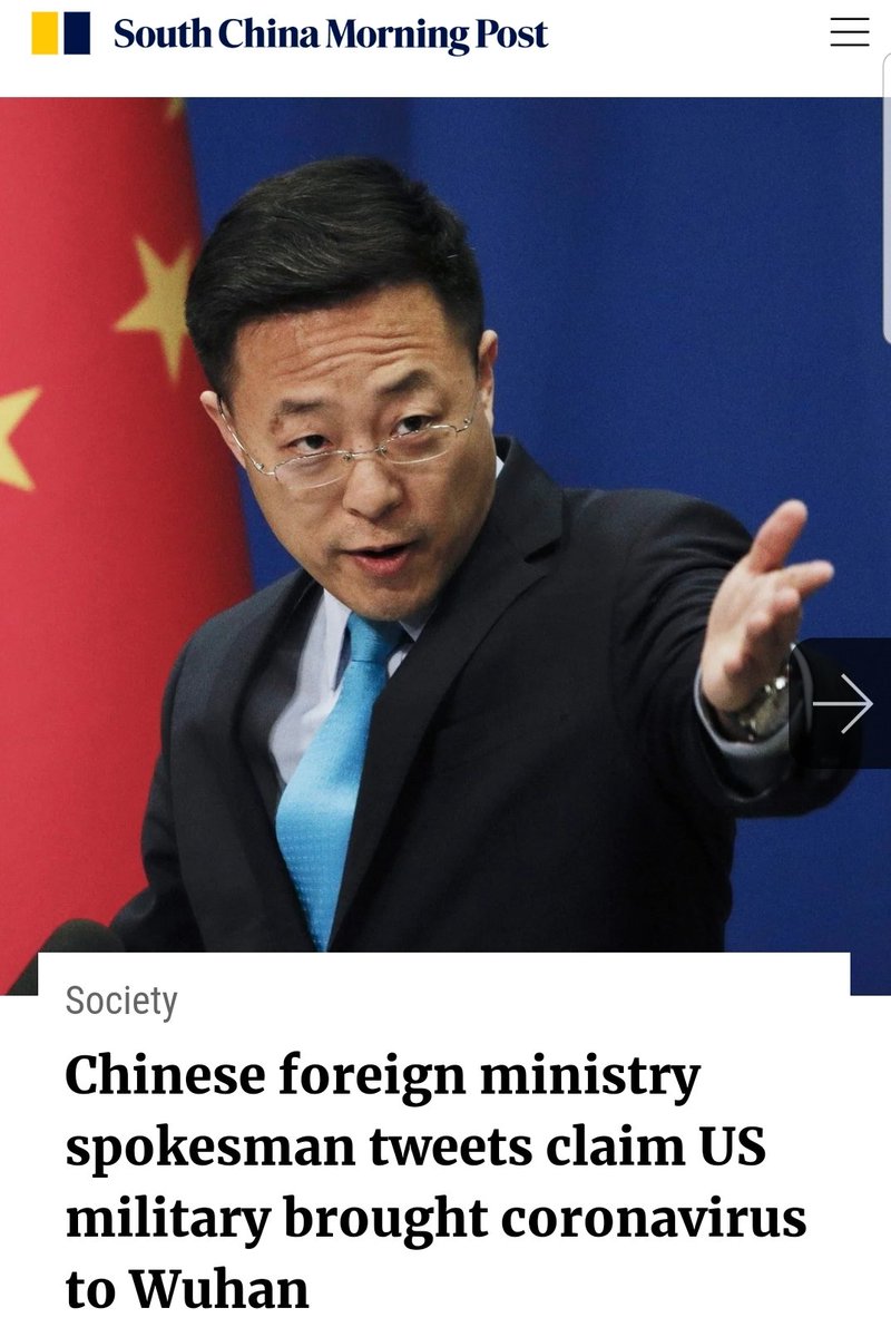 Çinli dış işleri bakanlığı sözcüsü  Amerikan ordusunun virüsü Wuhan'a getirdiğini iddaa ediyor. #disaricikmiyorum #koronavirusu #vaka191