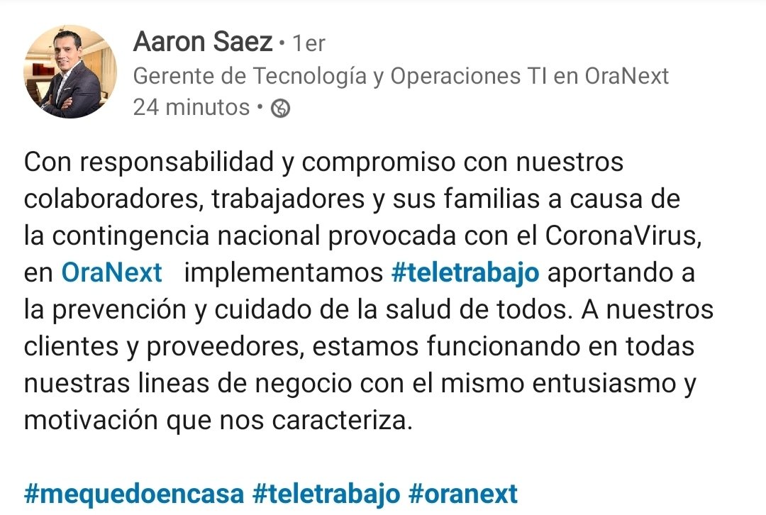 OraNext_'s tweet photo. #OraNext #QuedateEnCasa #teletrabajo https://t.co/U1t12C06o7