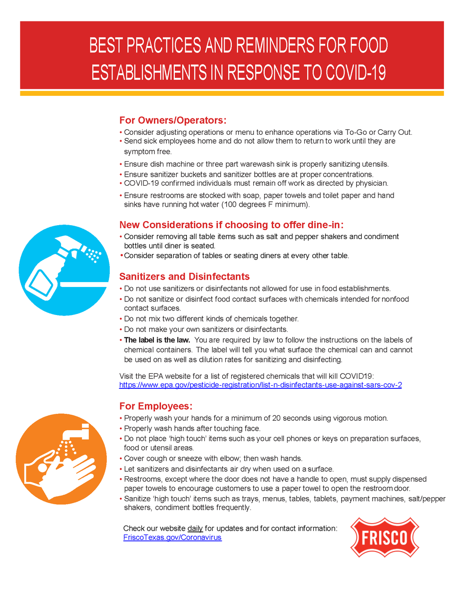 Message from Mayor <a href="/JeffCheney/">Jeff Cheney</a>: At this time, the Frisco City Council is not taking action to close restaurants, bars or any other businesses, for that matter. We are taking a very measured approach where we process information from all perspectives. More: friscotexas.gov/CivicAlerts.as…