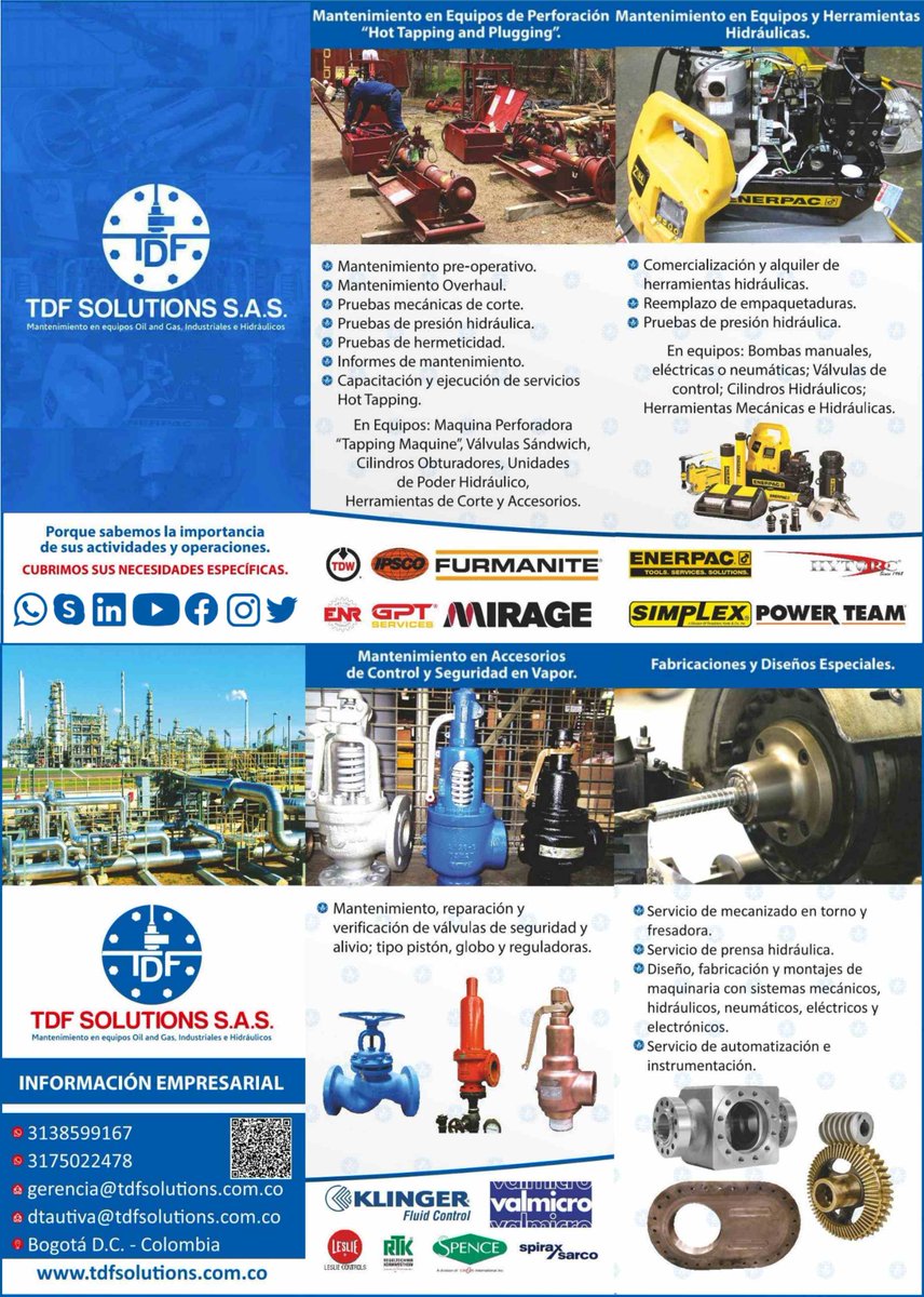 TDFSOLUTIONSAS's tweet image. Buen día para nuestros visitantes,

Reciban un Cordial saludo de la empresa TDF SOLUTIONS SAS, Nuestro propósito es seguir atendiendo todas sus inquietudes, cotizaciones y requerimientos, motivo por el cual a continuación me permito mostrarles nuestro portafolio de servicios.