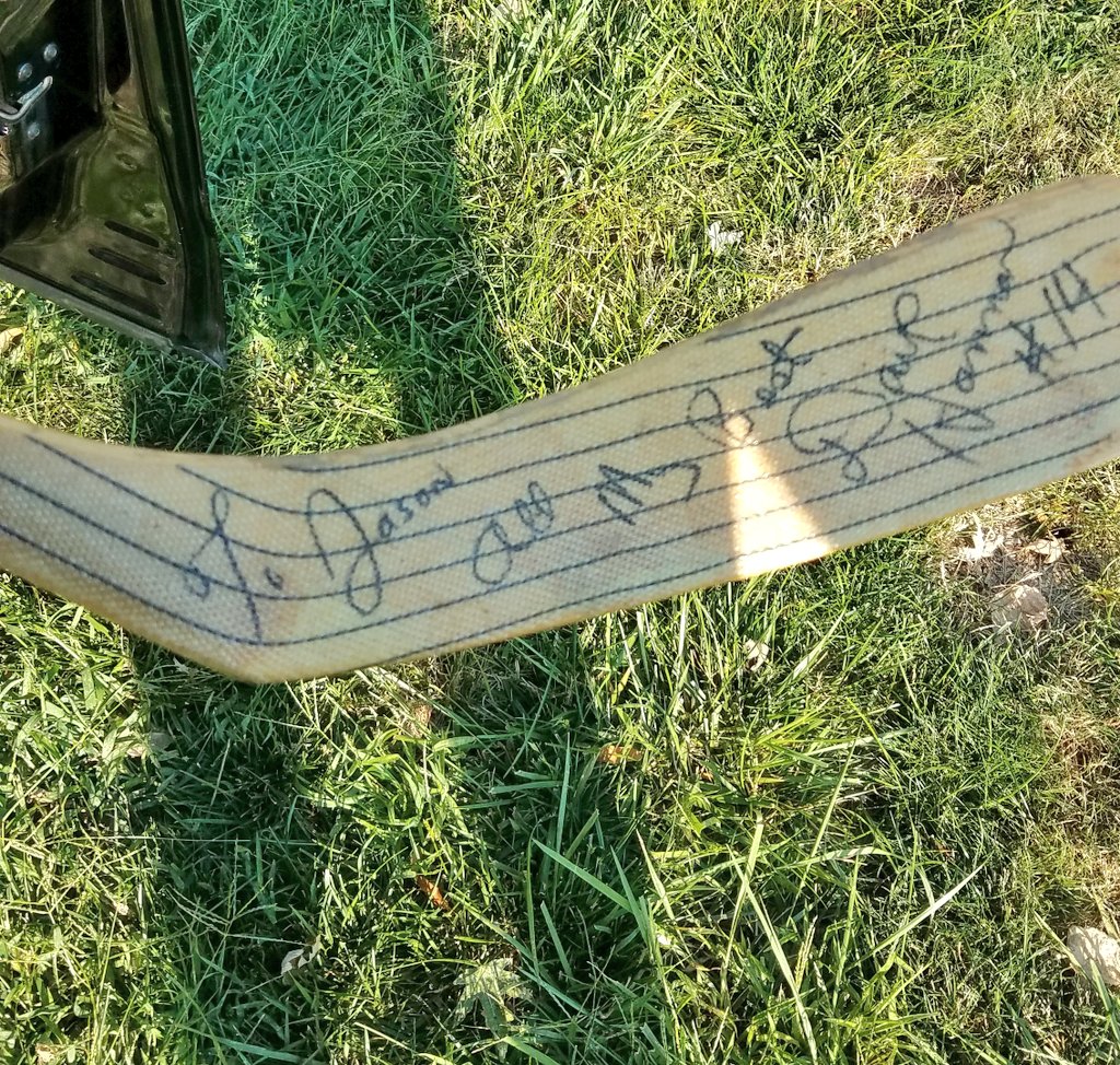 buzzilinear's tweet photo. My coworkers know I carry a @dhannan1432 signed hockey stick to keep my personal space the last two weeks. #CrossChecks https://t.co/0FOQgouXP2