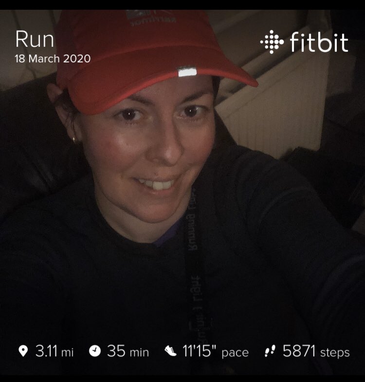 With everything else going on, it felt so good to go out for a solo 5k this evening ❤️🏃🏻‍♀️ #muchneededheadspace #Staysafe