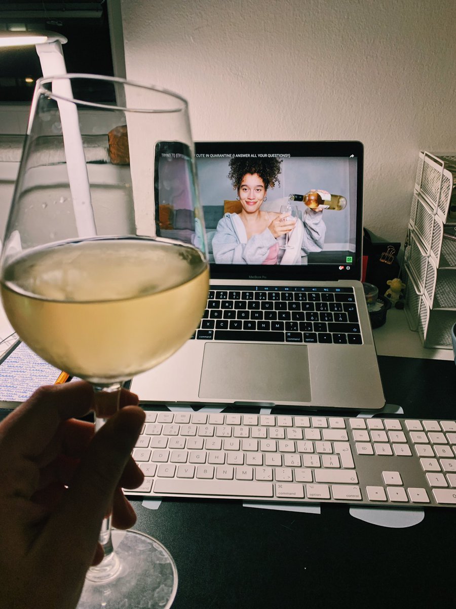 ema_tres's tweet photo. Me watching @bbynezza drinking wine while drinking wine. I got ya girl! 👩🏼‍🤝‍👩🏻 
And my baby Noah being my only company in this alone time. https://t.co/70RkyeGr7h