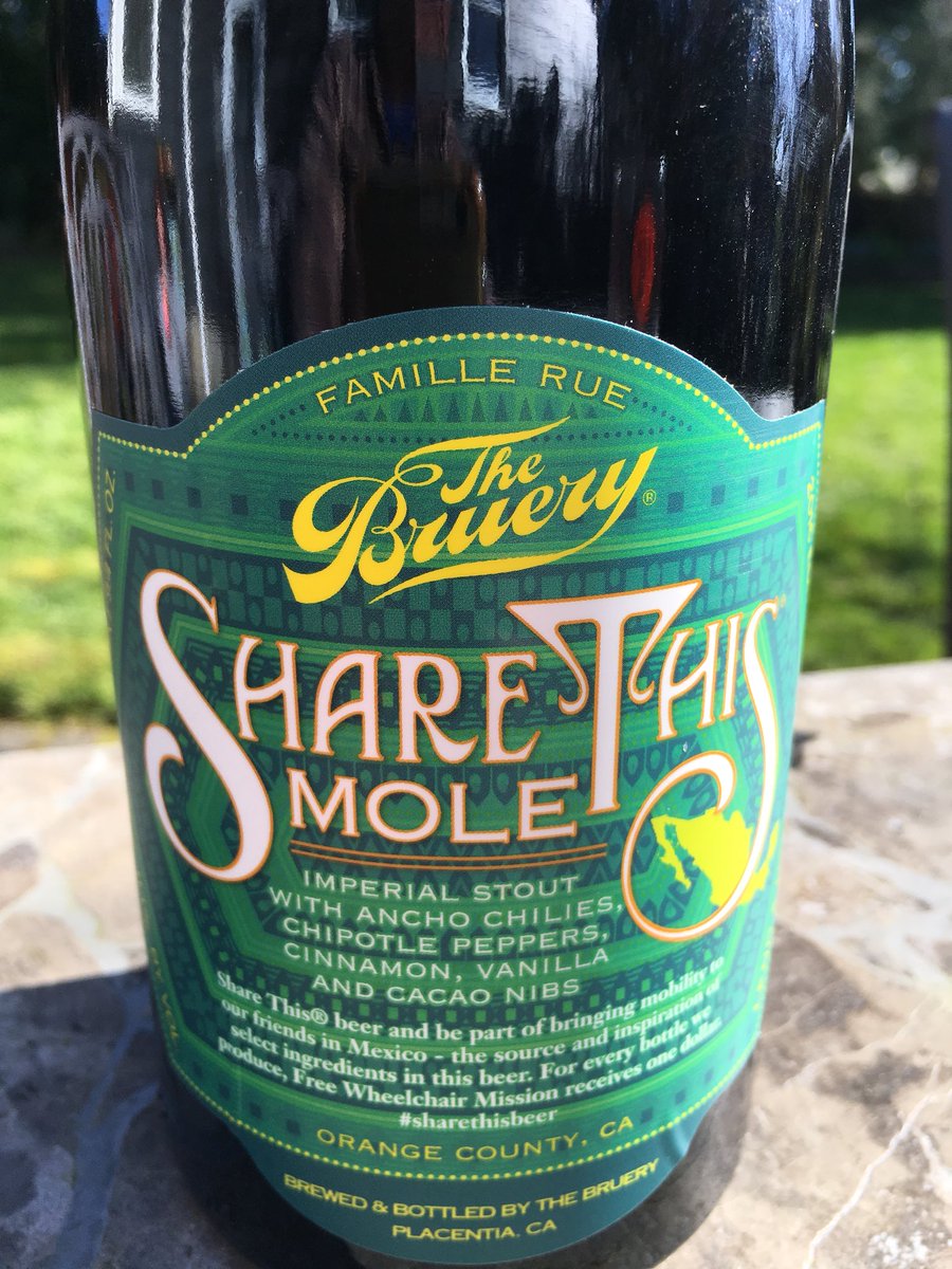 Beautiful afternoon in the #PNW and decided to dig in my beer cellar. <a href="/TheBruery/">The Bruery®</a> #2016ShareThisMole #ImperialStout #MoleDelicious